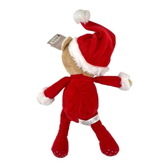 Baby Ganz Plush Teddy Bear Rattle Christmas Red Santa Elf 12" Stuffed Animal - Picture 3 of 11